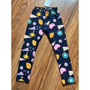 NWT Dot Dot Smile Leggings Go Team Sports Pattern 3/4